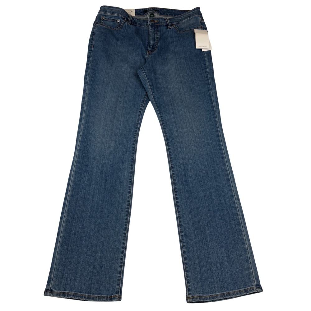 NEW Lauren Ralph Lauren Premier Straight Jeans Women 8 Mid Rise Stretch NWT